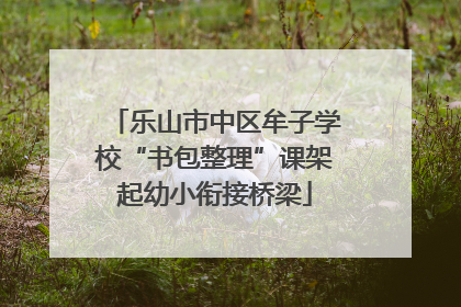 乐山市中区牟子学校“书包整理”课架起幼小衔接桥梁