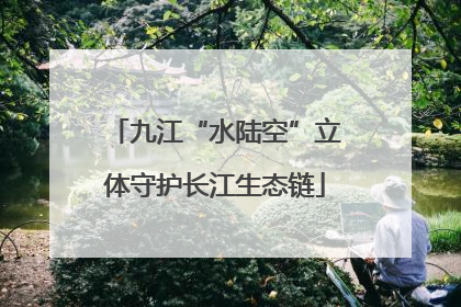 九江“水陆空”立体守护长江生态链