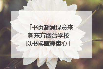 书页翻涌绿意来 新东方烟台学校以书换蔬暖童心