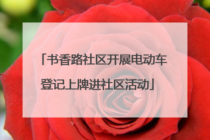 书香路社区开展电动车登记上牌进社区活动