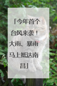 今年首个台风来袭！大雨、暴雨马上抵达南昌
