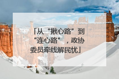 从“揪心路”到“连心路”，政协委员牵线解民忧