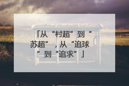 从“村超”到“苏超”，从“追球”到“追求”