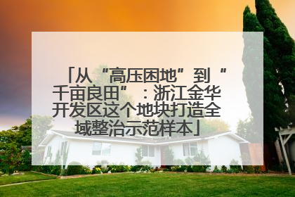 从“高压困地”到“千亩良田”：浙江金华开发区这个地块打造全域整治示范样本
