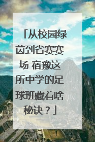 从校园绿茵到省赛赛场 宿豫这所中学的足球班藏着啥秘诀？