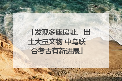 发现多座房址、出土大量文物 中乌联合考古有新进展