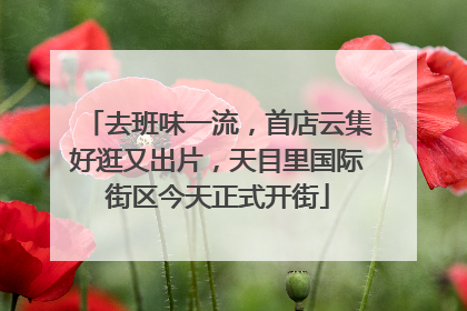 去班味一流，首店云集好逛又出片，天目里国际街区今天正式开街