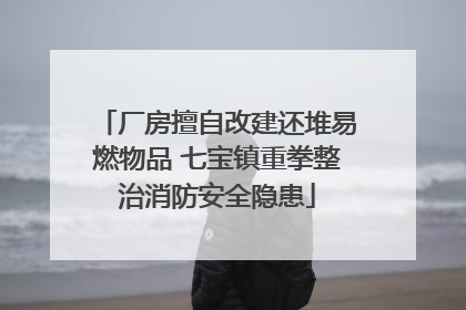 厂房擅自改建还堆易燃物品 七宝镇重拳整治消防安全隐患