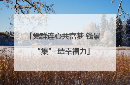 党群连心共富梦 钱景 “集” 结幸福力