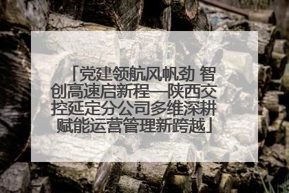 党建领航风帆劲 智创高速启新程—陕西交控延定分公司多维深耕赋能运营管理新跨越