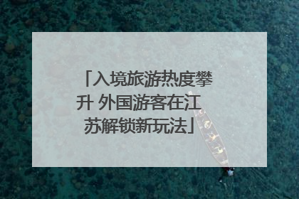 入境旅游热度攀升 外国游客在江苏解锁新玩法