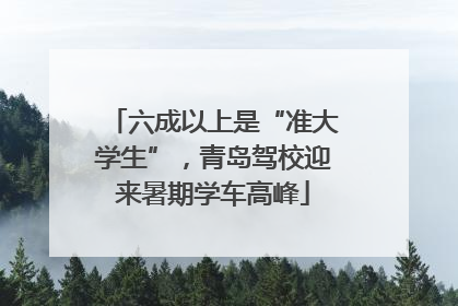 六成以上是“准大学生”，青岛驾校迎来暑期学车高峰