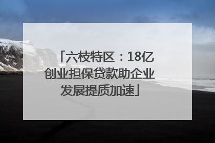 六枝特区：18亿创业担保贷款助企业发展提质加速
