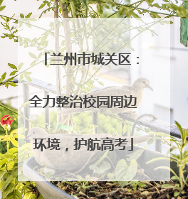 兰州市城关区：全力整治校园周边环境，护航高考