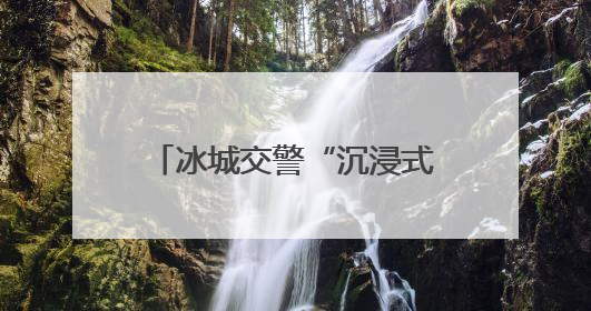 冰城交警“沉浸式体验”宣传安全