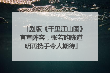 剧版《千里江山图》官宣阵容，张若昀陈道明再携手令人期待