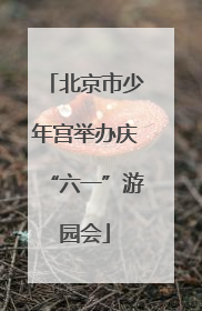 北京市少年宫举办庆“六一”游园会