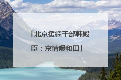 北京援疆干部韩殿臣：京情暖和田