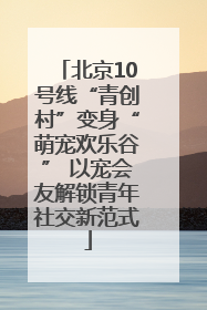 北京10号线“青创村”变身“萌宠欢乐谷” 以宠会友解锁青年社交新范式