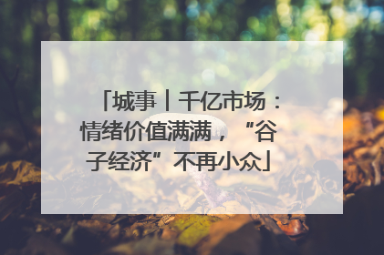 城事︱千亿市场：情绪价值满满，“谷子经济”不再小众