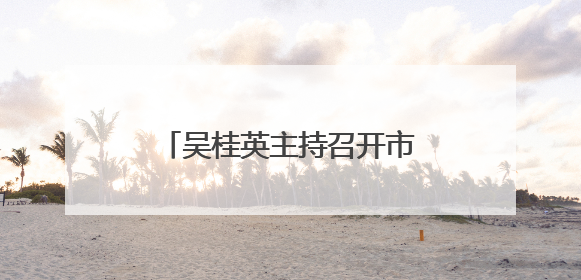 吴桂英主持召开市委财经委员会会议