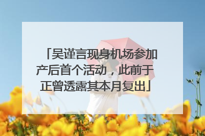 吴谨言现身机场参加产后首个活动，此前于正曾透露其本月复出