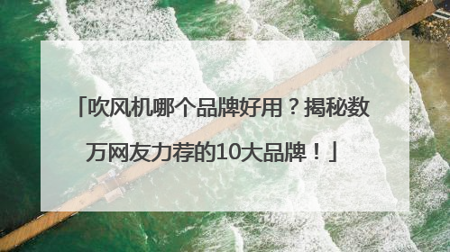 吹风机哪个品牌好用？揭秘数万网友力荐的10大品牌！