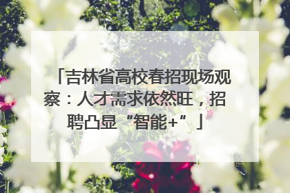 吉林省高校春招现场观察：人才需求依然旺，招聘凸显“智能+”