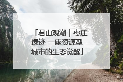 君山观潮｜枣庄绿迹 一座资源型城市的生态觉醒