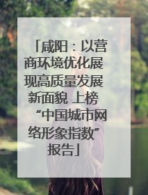 咸阳：以营商环境优化展现高质量发展新面貌 上榜“中国城市网络形象指数”报告