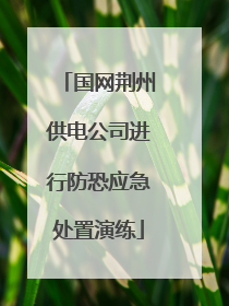 国网荆州供电公司进行防恐应急处置演练