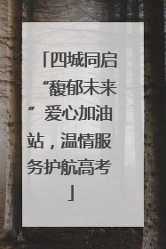 四城同启“馥郁未来”爱心加油站，温情服务护航高考