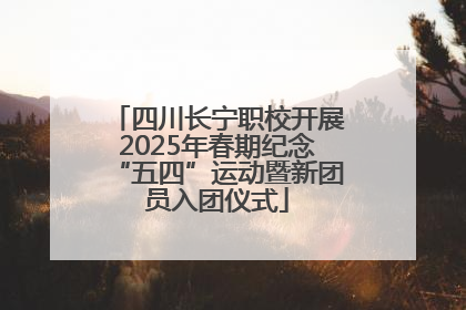 四川长宁职校开展2025年春期纪念“五四”运动暨新团员入团仪式