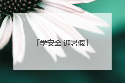 学安全 迎暑假