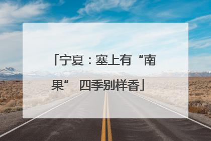 宁夏：塞上有“南果” 四季别样香