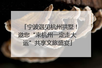 宁波遇见杭州拱墅！邀您“来杭州一定走大运”共享文旅盛宴
