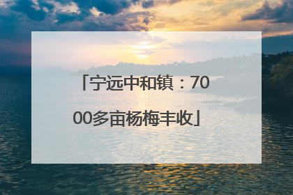宁远中和镇：7000多亩杨梅丰收