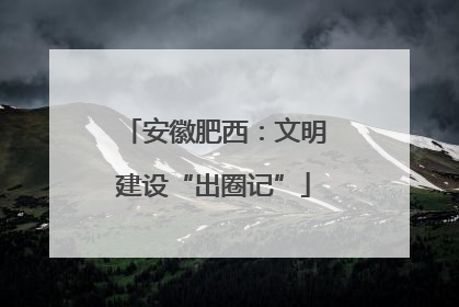 安徽肥西：文明建设“出圈记”
