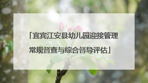 宜宾江安县幼儿园迎接管理常规督查与综合督导评估