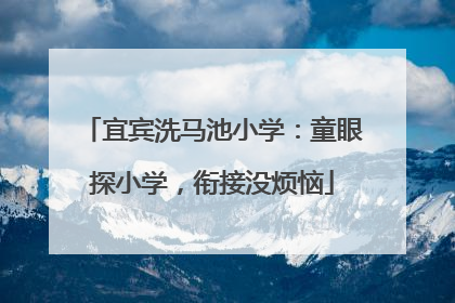 宜宾洗马池小学：童眼探小学，衔接没烦恼