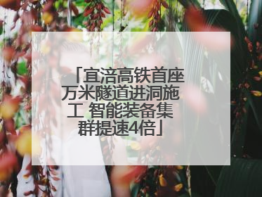 宜涪高铁首座万米隧道进洞施工 智能装备集群提速4倍