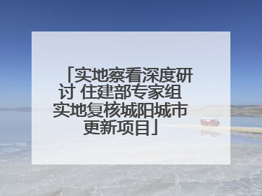 实地察看深度研讨 住建部专家组实地复核城阳城市更新项目