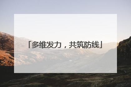 多维发力，共筑防线