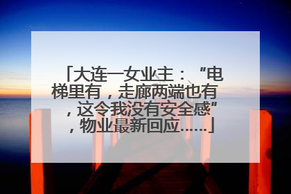 大连一女业主：“电梯里有，走廊两端也有，这令我没有安全感”，物业最新回应……
