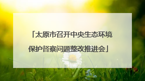 太原市召开中央生态环境保护督察问题整改推进会