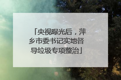 央视曝光后，萍乡市委书记实地督导垃圾专项整治