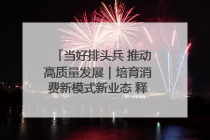 当好排头兵 推动高质量发展｜培育消费新模式新业态 释放经济增长新动能