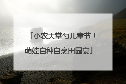 小农夫掌勺儿童节！萌娃自种自烹田园宴