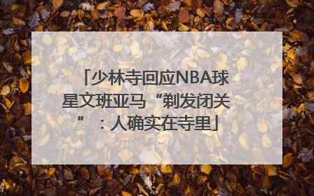 少林寺回应NBA球星文班亚马“剃发闭关”：人确实在寺里