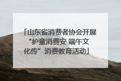 山东省消费者协会开展 “护童消费安 端午文化传”消费教育活动